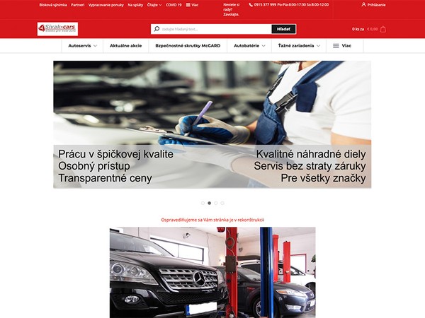 Zľava: 20% na prácu, www.sivak-cars.sk Adresa: M.Gorkého 17, SNV